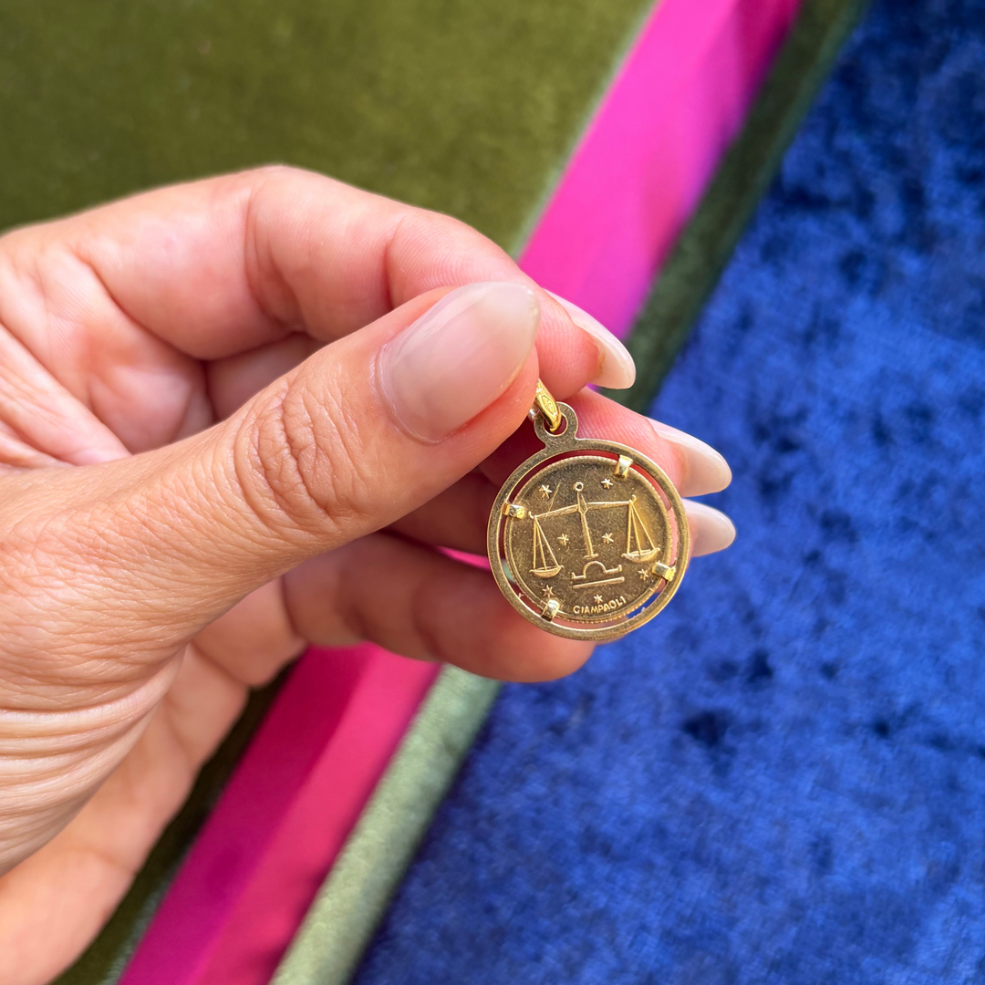 Vintage Italian Libra token Pendant