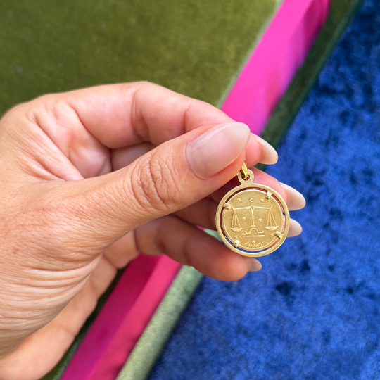 Vintage Italian Libra token Pendant