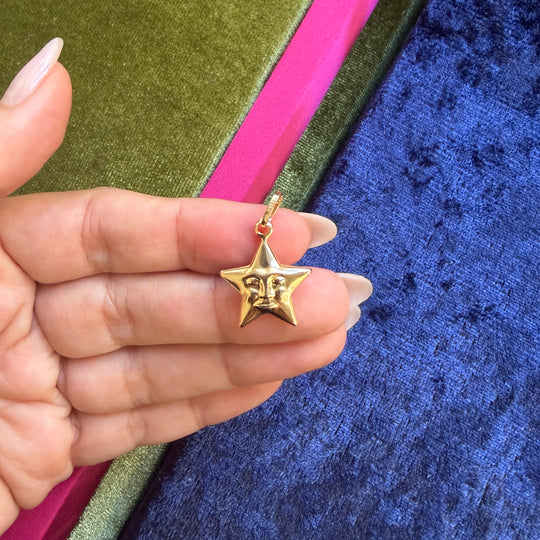 Large star with face charm