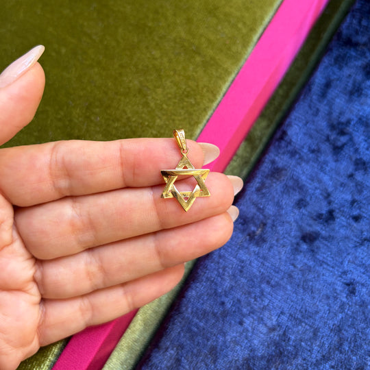 Textured Star of David pendant