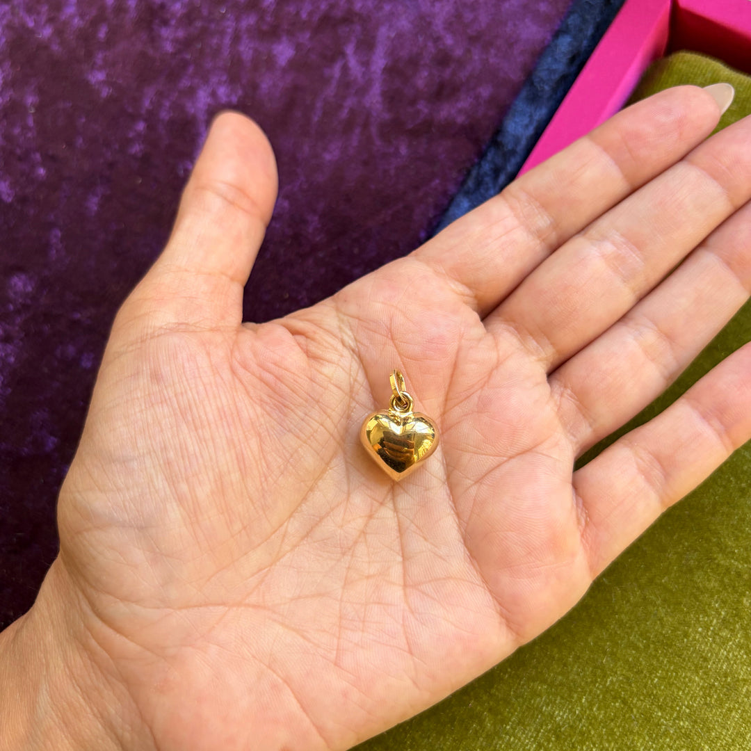 Large heart puffy charm