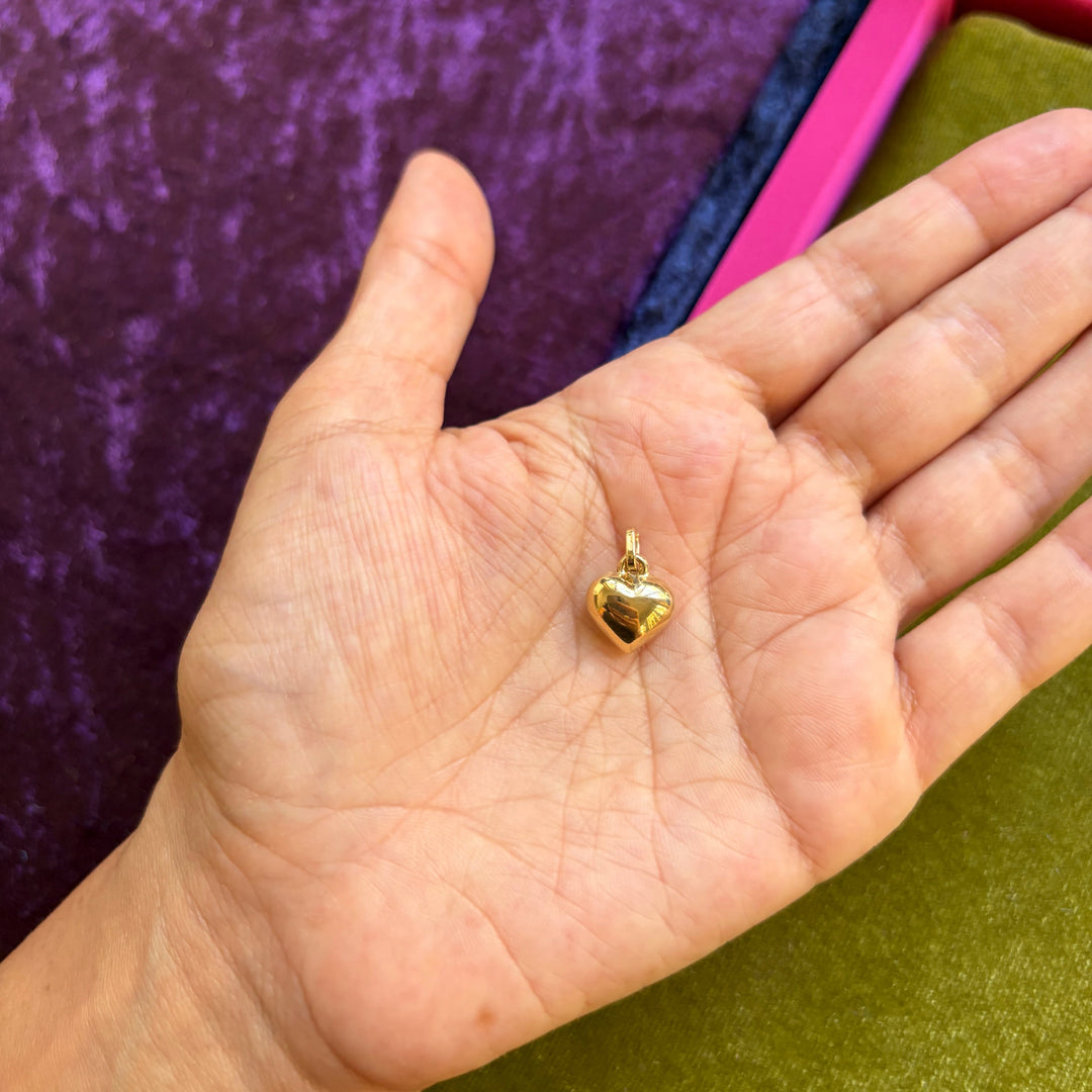 Medium heart puffy charm