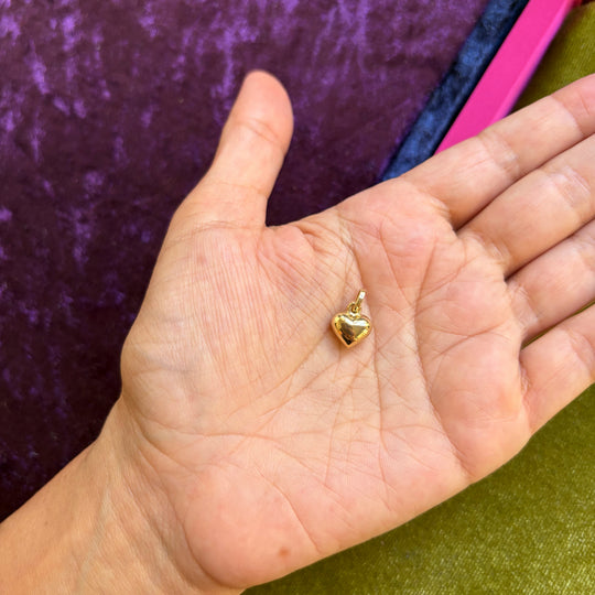 Small heart puffy charm