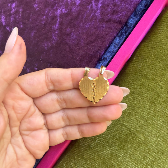 Large breakable heart pendant