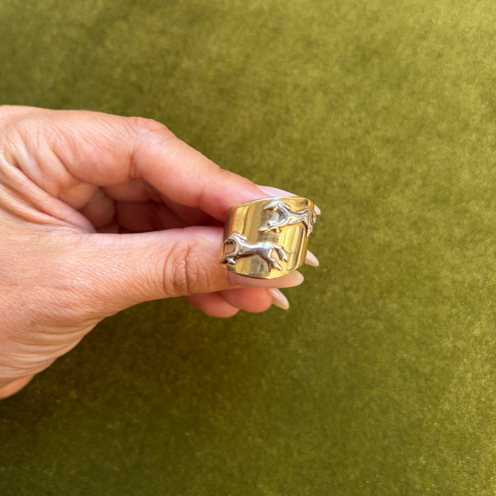 Vintage Galloping horses ring