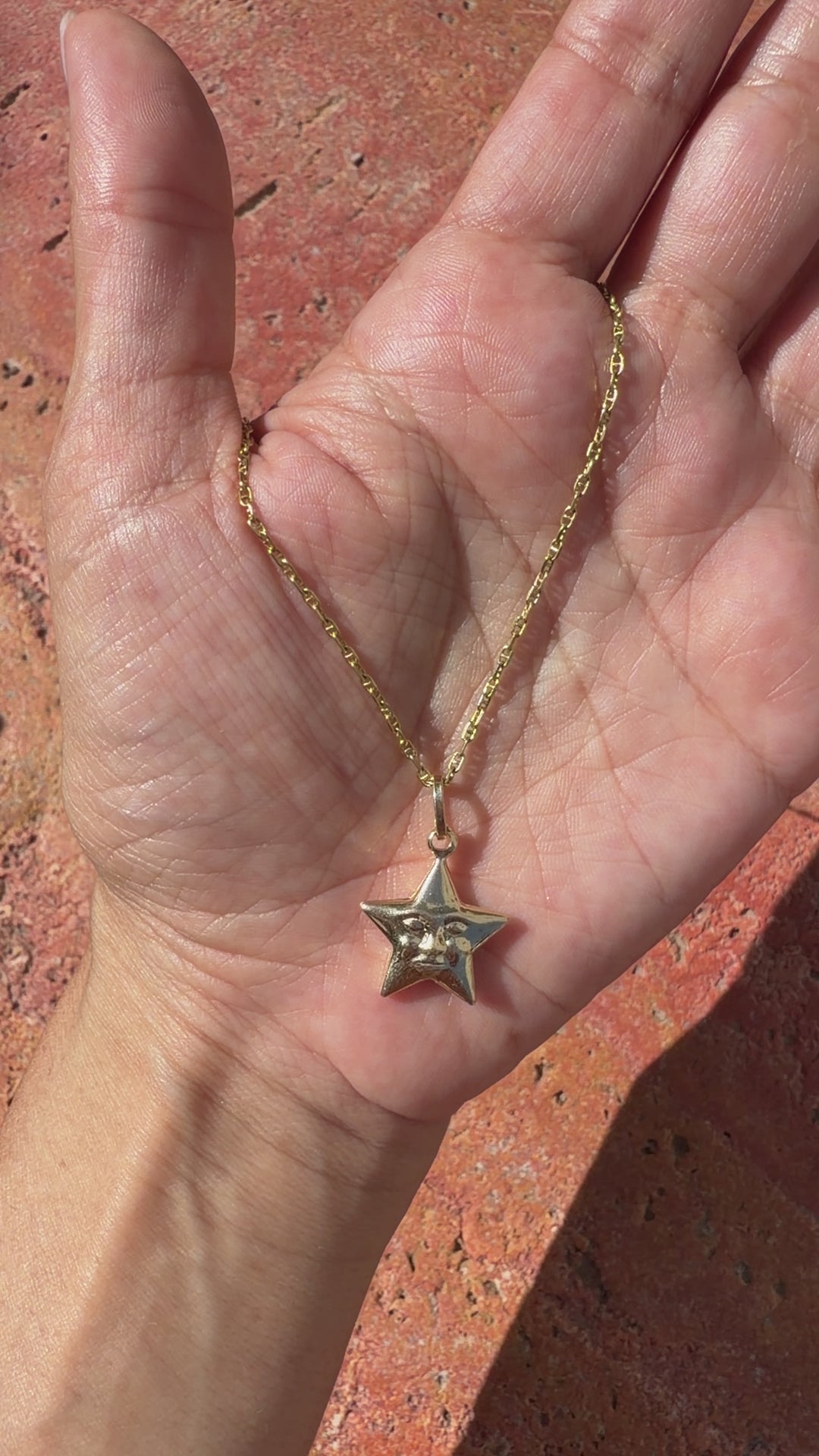 Large star with face charm
